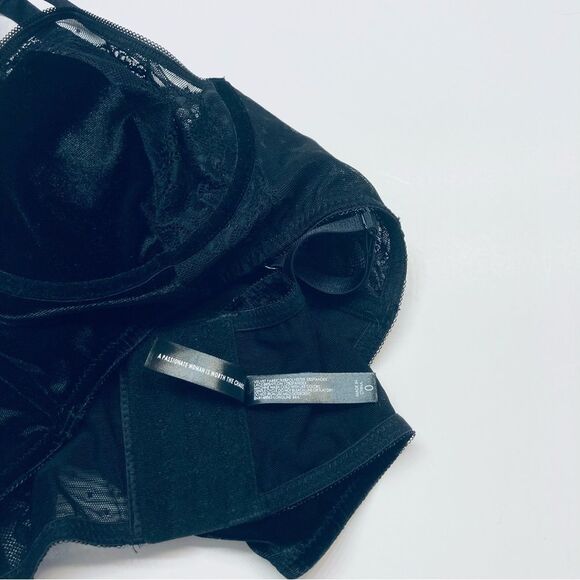 Torrid Velour And Lace Underwire Unlined Longline Bra Black Plus Size 0 Large 12 - Picture 7 of 7